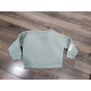 Easy Peasy Toddler Boy Quilted Pullover Sweatshirt Green Cotton Blend Size 3t #5